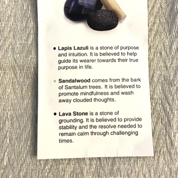 Sandalwood, Lava Stone, Lapis Lazuli Energy Bracelet - Picture 2 of 4